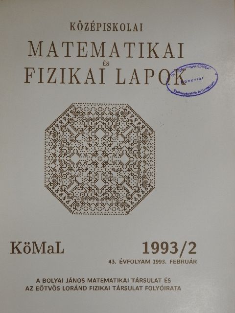 Rábai Imre - Középiskolai matematikai és fizikai lapok 1993. február [antikvár]