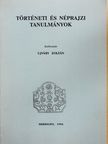 Történeti és néprajzi tanulmányok [antikvár]