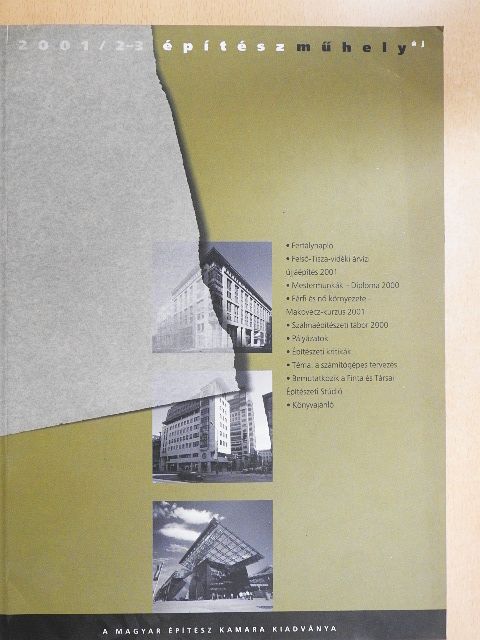 Építész Műhely 2001/2-3. [antikvár]
