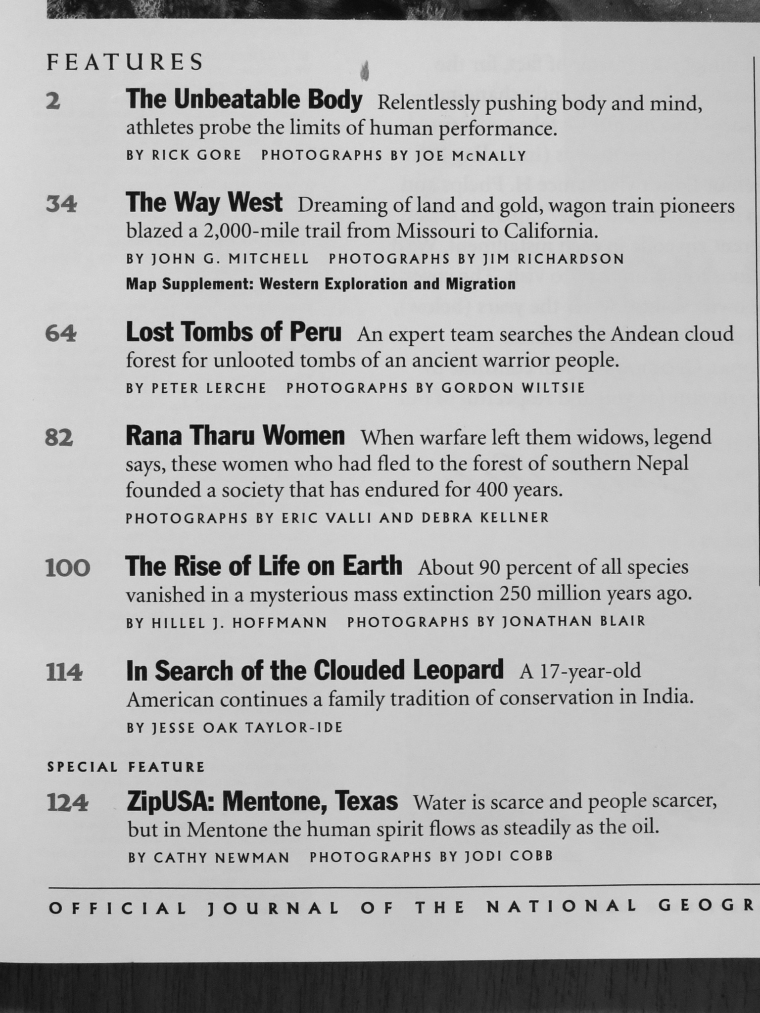 Cathy Newman - National Geographic September 2000 [antikvár]