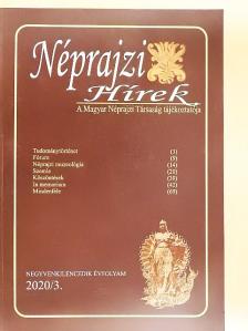 Cseh Fruzsina - Néprajzi Hírek 2020/3. [antikvár]