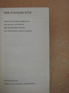 Der Jüdische Witz [antikvár]