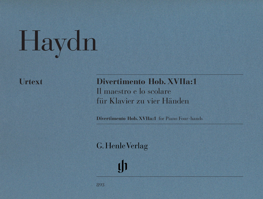 HAYDN J. - DIVERTIMENTO HOB.XVIIa:1 IL MAESTRO E LO SCOLARE FÜR KLAVIER 4MS URTEXT