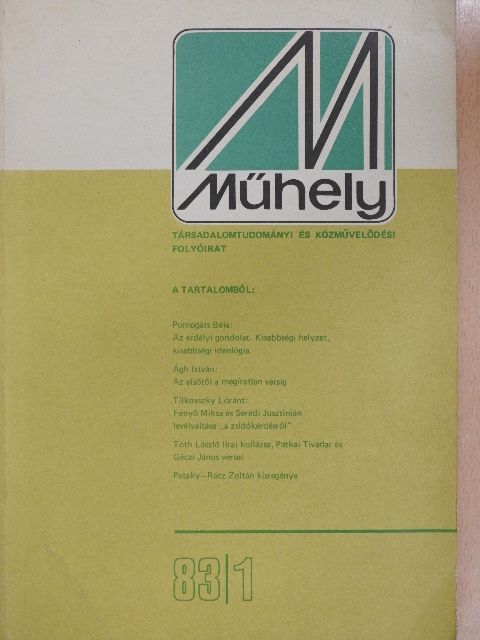 Ágh István - Műhely 1983/1. [antikvár]