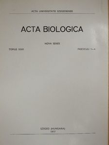 Juhász M. - Acta Biologica Tomus XXIII. Fasciculi 1-4. [antikvár]
