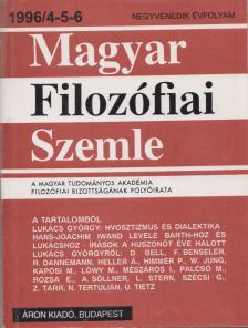 Lendvai L. Ferenc - Magyar Filozófiai Szemle 1996/4-5-6 [antikvár]