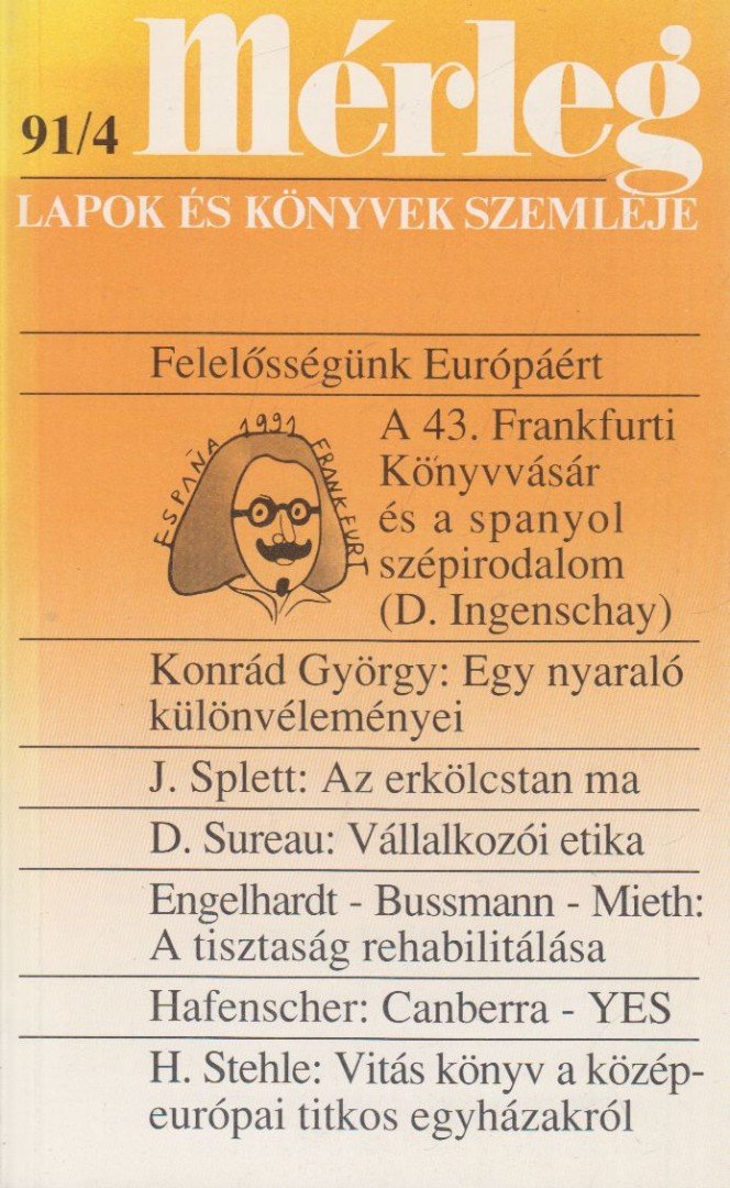 Boór János (főszerk.) - Mérleg 1991/4 [antikvár]