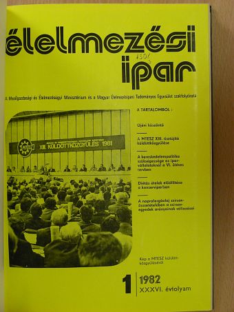 Jáky Miklós - Élelmezési ipar 1982. január-december [antikvár]