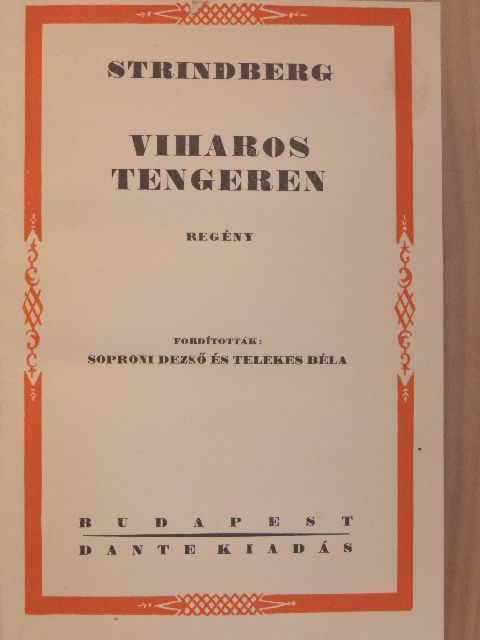Strindberg - Viharos tengeren [antikvár]