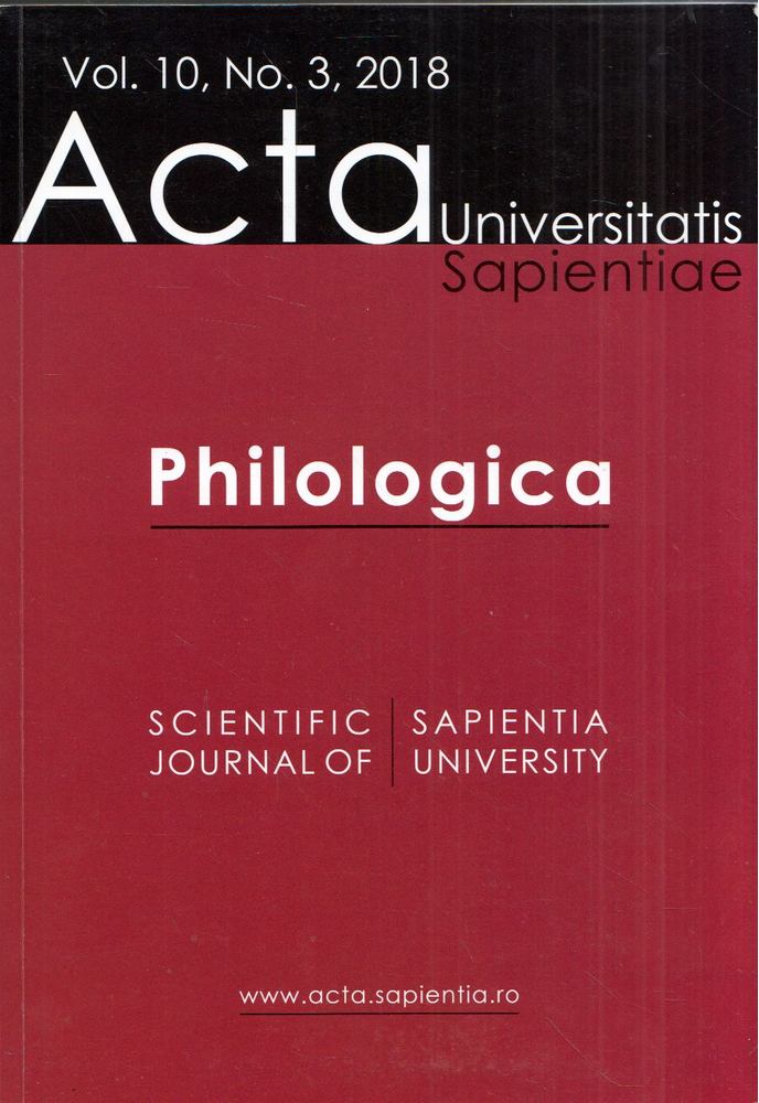 Dávid László - Philologica Volume 10, Number 3, 2018 [antikvár]