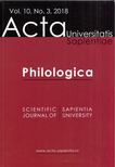 Dávid László - Philologica Volume 10, Number 3, 2018 [antikvár]