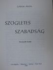 Gábor Áron - Szögletes szabadság [antikvár]