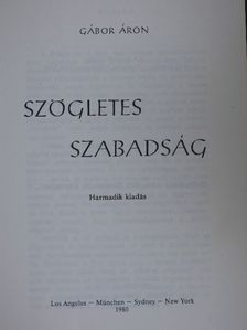 Gábor Áron - Szögletes szabadság [antikvár]