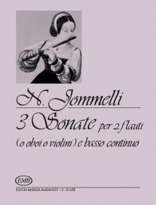 JOMMELLI - 3 SONATE PER 2 FLAUTI (O OBOI O VIOLINI) E BASSO CONTINUO, ANTIKVÁR