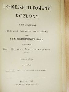 Hanusz István - Természettudományi Közlöny 1878. január-december [antikvár]