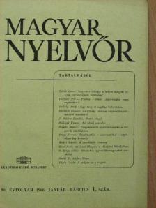Elekfi László - Magyar Nyelvőr 1966. január-március [antikvár]