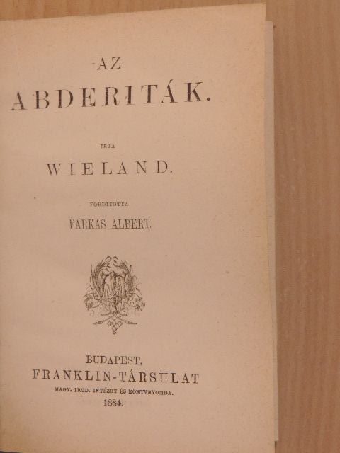 Wieland - Az abderiták [antikvár]