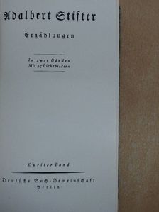 Adalbert Stifter - Erzählungen II.(gótbetűs) [antikvár]