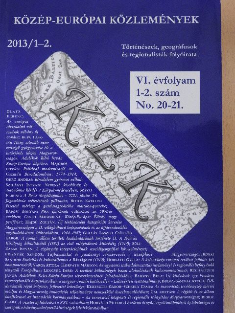 Berde Csaba - Közép-európai Közlemények 2013/1-2. [antikvár]