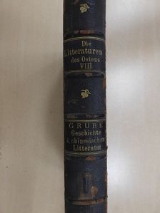 Geschichte der Chinesischen Litteratur [antikvár]