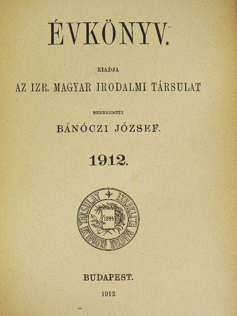 Dr. Diamant Gyula - Évkönyv 1912. [antikvár]