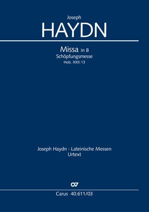 HAYDN JOSEPH - MISSA SOLEMNIS, SCHÖPFUNGS-MESSE MISSA NR.13 IN B KLAVIERAUSZUG