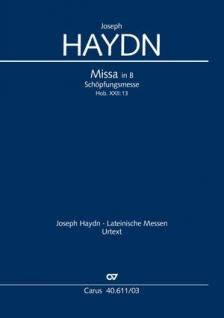 HAYDN JOSEPH - MISSA SOLEMNIS, SCHÖPFUNGS-MESSE MISSA NR.13 IN B KLAVIERAUSZUG