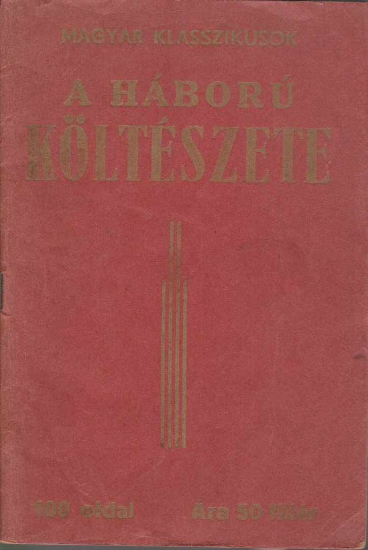 DR. MARÉK ANTAL - A háború költészete [antikvár]