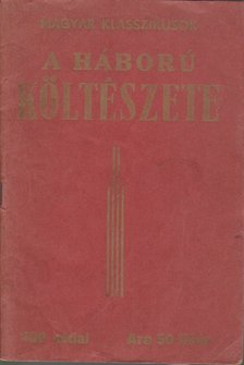 DR. MARÉK ANTAL - A háború költészete [antikvár]