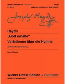 HAYDN J. - GOTT ERHALTE, VARIATIONEN ÜBER DIE HYMNE 2/MS WIENER URTEXT + FAKSIMILE (EIBNER / JARECKI)