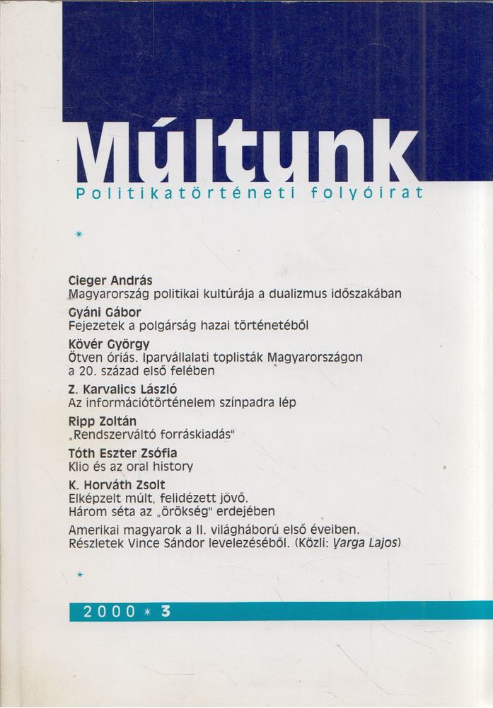 Múltunk 2000/3 [antikvár]
