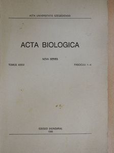 Bagi I. - Acta Biologica Tomus XXXVI. Fasciculi 1-4. [antikvár]