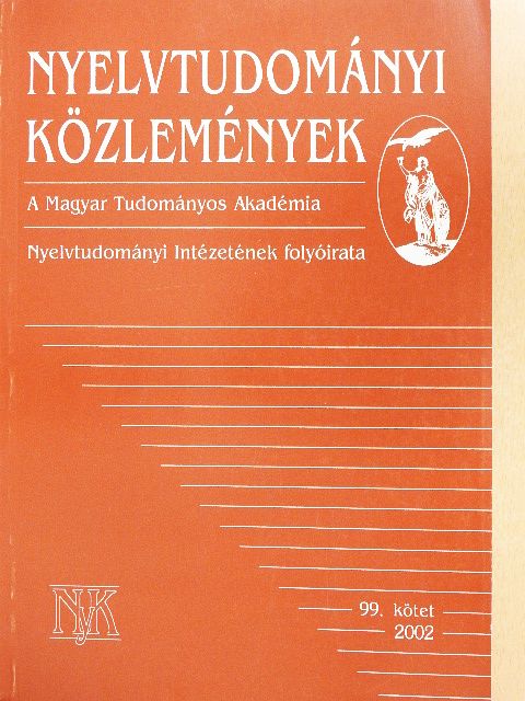 Bereczki Gábor - Nyelvtudományi Közlemények 99. [antikvár]