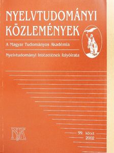 Bereczki Gábor - Nyelvtudományi Közlemények 99. [antikvár]