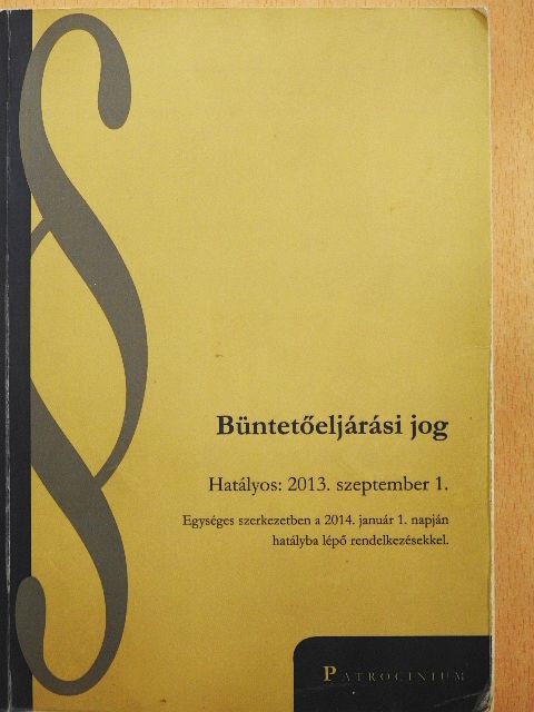 Büntetőeljárási jog [antikvár]