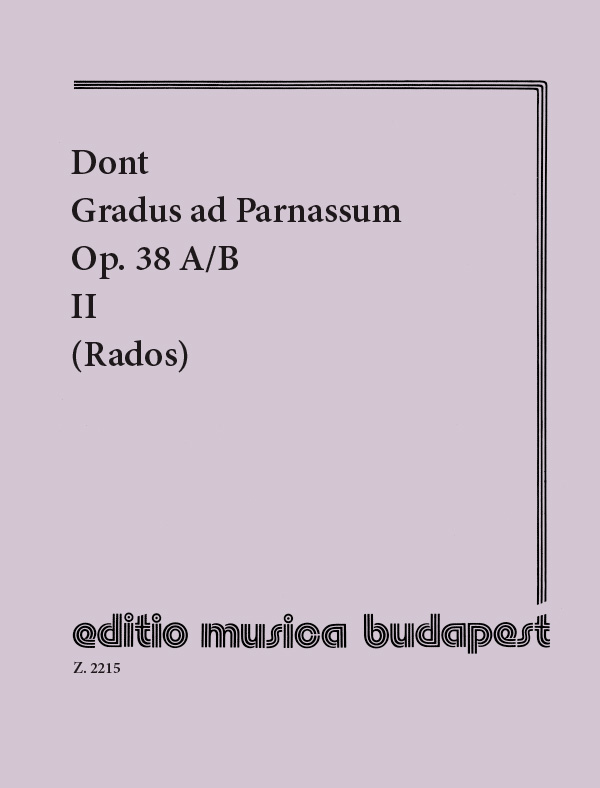 DONT - GRADUS AD PARNASSUM OP.38 A/B I HEGEDŰRE (RADOS)