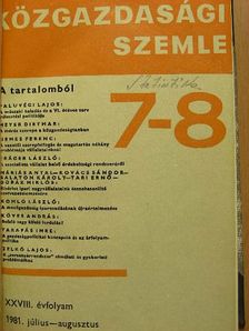 Nyers Rezső - Közgazdasági Szemle 1981. (nem teljes évfolyam, II. félév) [antikvár]