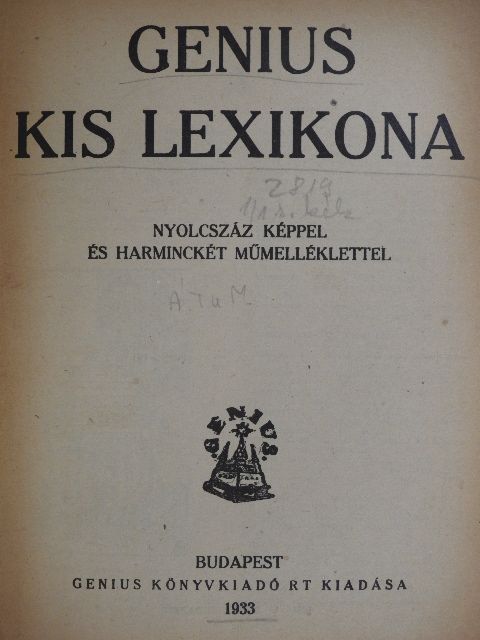 Genius kis lexikona [antikvár]