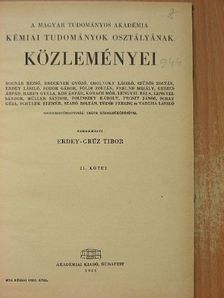 Berei Klára - A Magyar Tudományos Akadémia Kémiai Tudományok osztályának közleményei 21. kötet [antikvár]