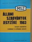 Állami Szabványok Jegyzéke 1983. 2. (töredék) [antikvár]