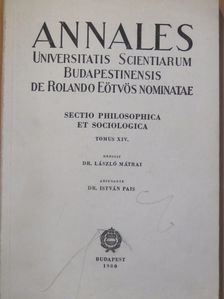 Dr. László Mátrai - Annales Universitatis Scientiarum Budapestinensis de Rolando Eötvös nominatae 14/1980. [antikvár]