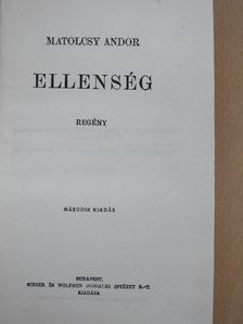 Matolcsy Andor - Ellenség [antikvár]