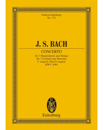 J. S. Bach - CONCERTO FOR 3 HARPSICHORDS AND STRINGS C MAJOR BWV 1064, TASCHENPARTITUR