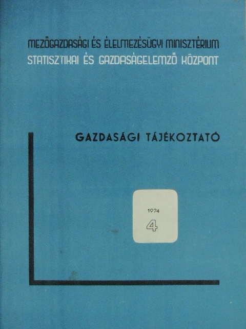 Gazdasági tájékoztató 1974/4 [antikvár]