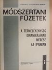 Dr. Román Zoltán - A termelékenység dinamikájának mérése az iparban [antikvár]