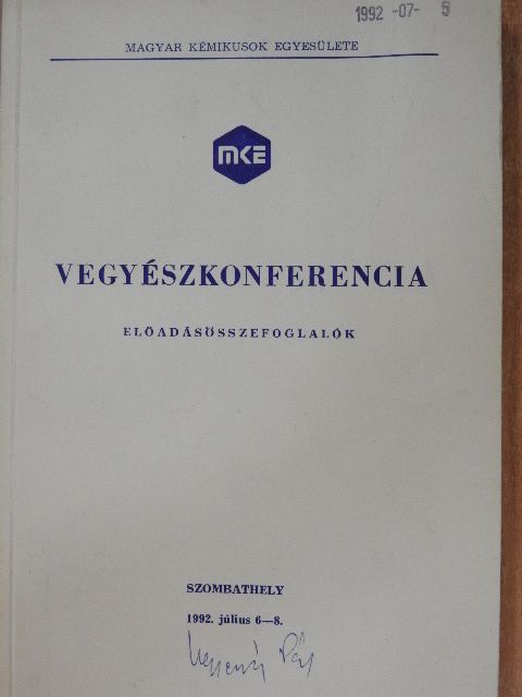 Vegyészkonferencia [antikvár]