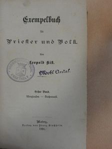 Leopold Kist - Exempelbuch für Priester und Volk I-II. (gótbetűs) [antikvár]