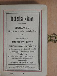 Zádori ev. János - Üdvözlégy Mária! [antikvár]