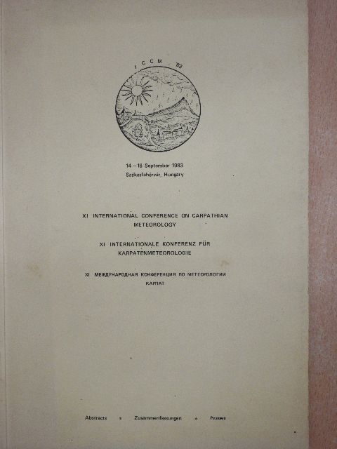 A. Kapovits - XI International Conference on Carpathian Meteorology [antikvár]