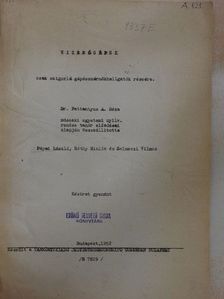 Dr. Pattantyus A. Géza - Vizerőgépek [antikvár]